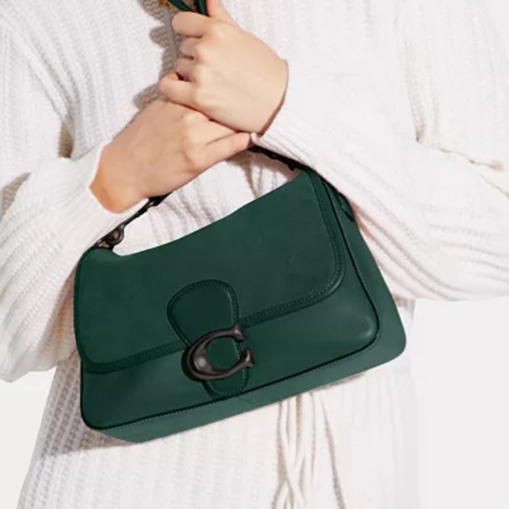 Soft Tabby in Dark Green with Gunmetal Hardware
